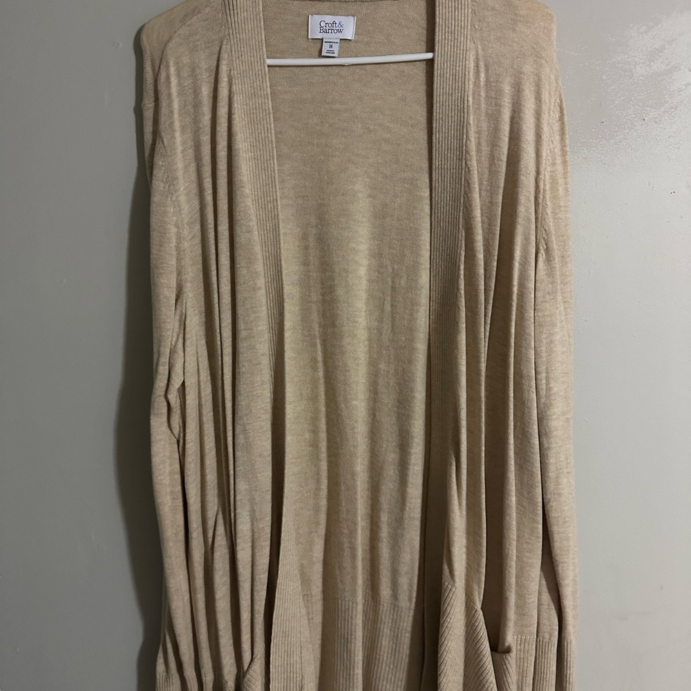 Knox Rose Cream Open Front Cardigan